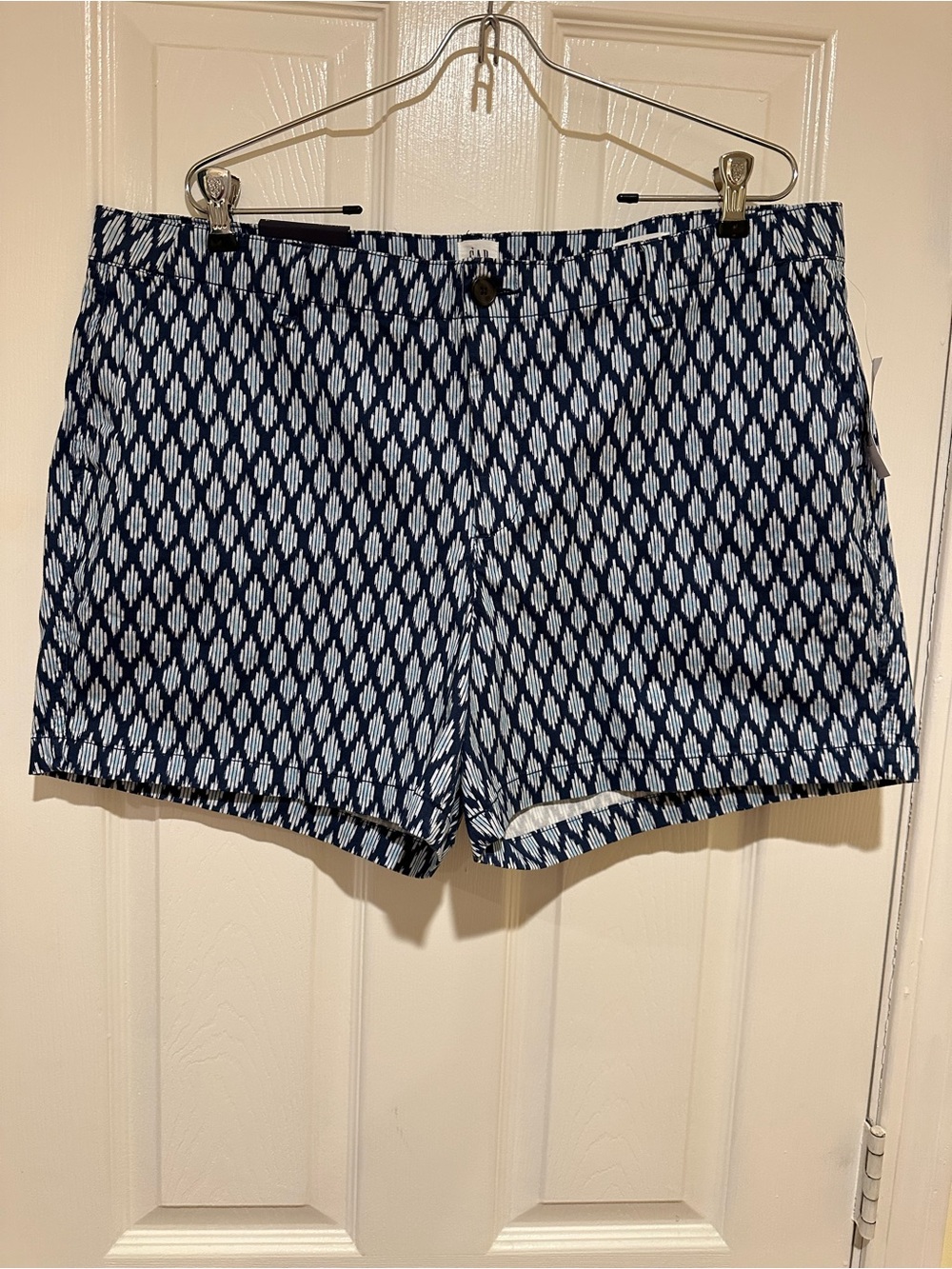 GAP City Shorts Blue and White 5” Inseam 16